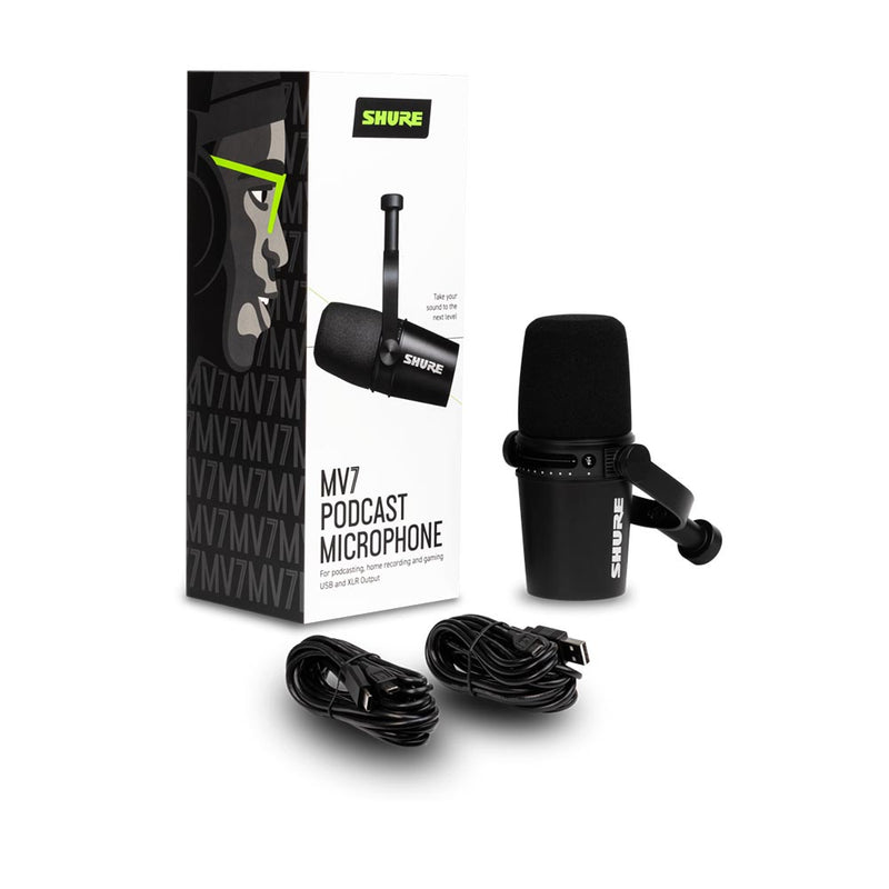 Shure Motiv MV7 Podcast Microphone, Black