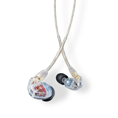 Shure Sound Isolating Triple Driver Earphones With Detachable Cable, Clear
