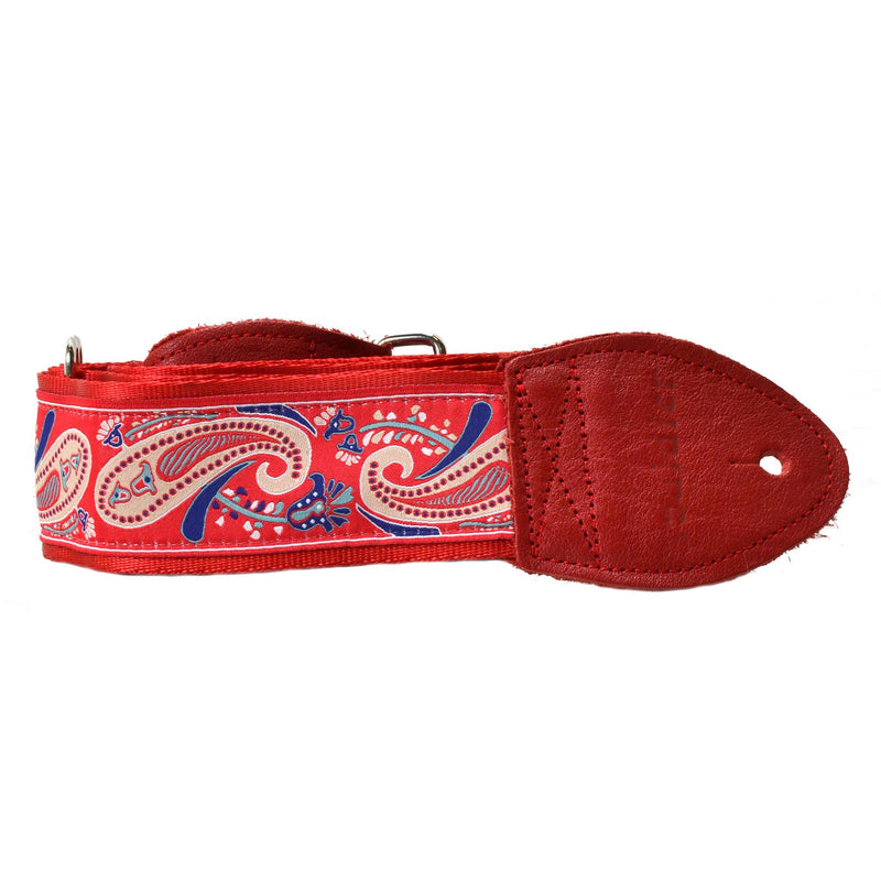 Souldier 1.5" Paisley Strap - CM/Blue Paisley On Red