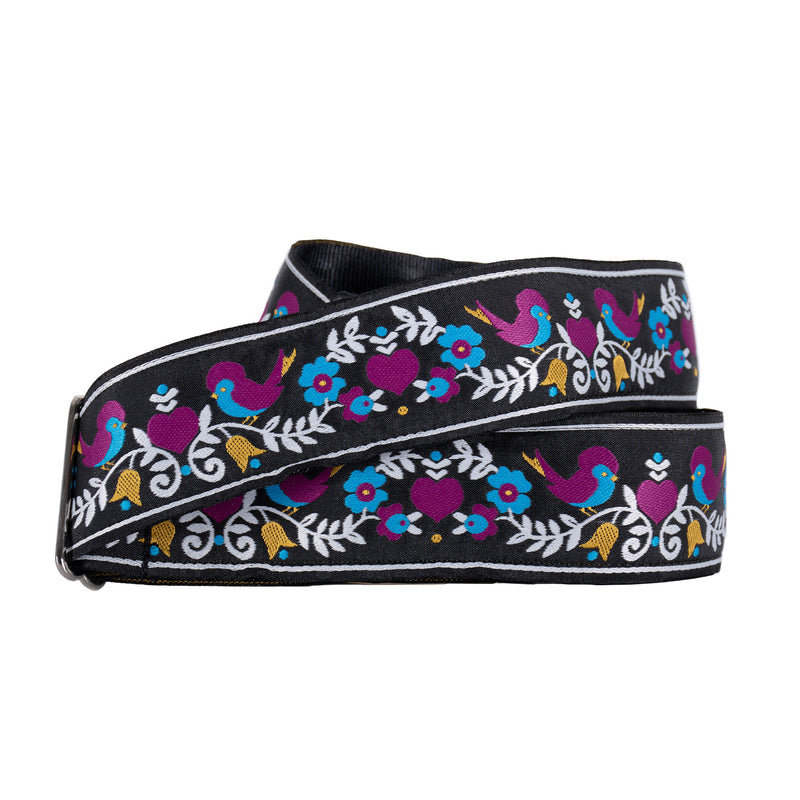 Souldier Lovebirds Guitar Strap, Black