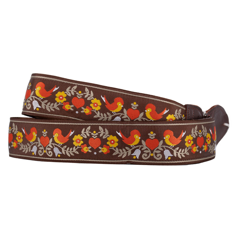 Souldier Lovebirds Guitar Strap, Brown
