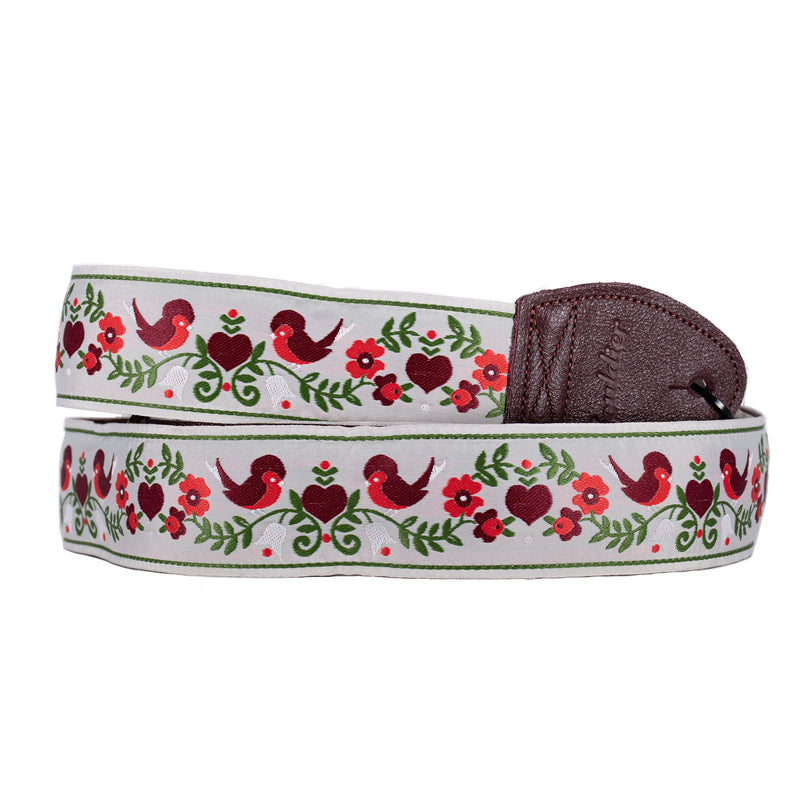 Souldier Lovebirds Guitar Strap, White