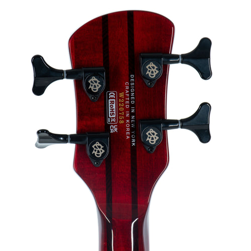 Spector NS Dimension 4 Multi-Scale Bass Guitar, Inferno Red Gloss
