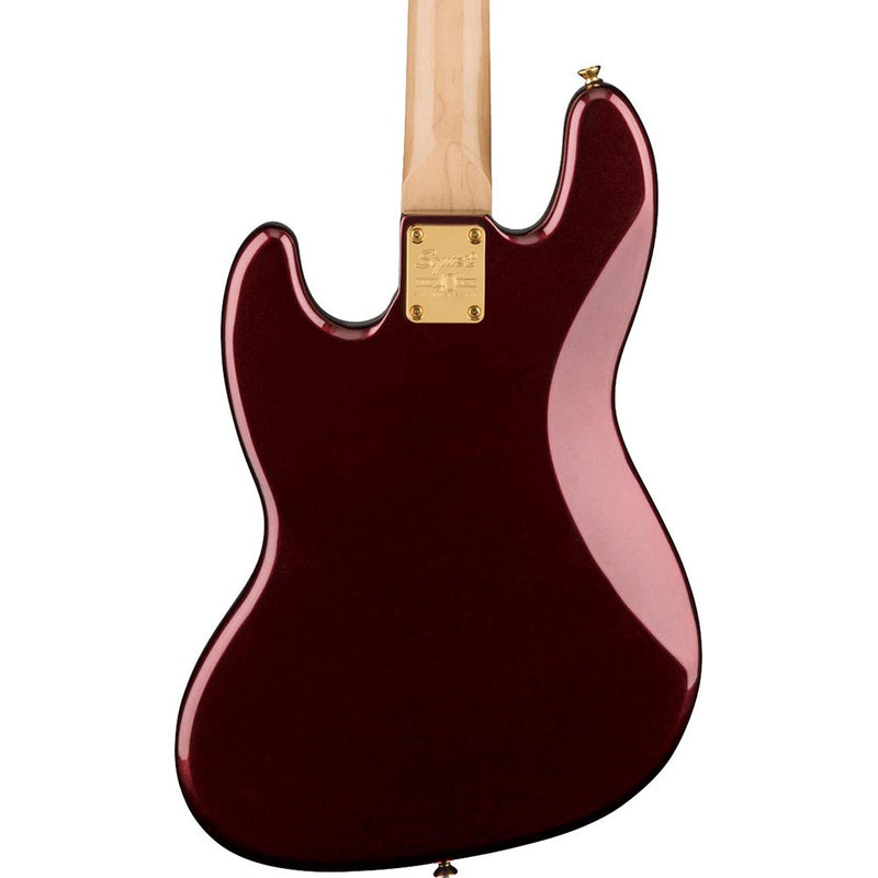 Squier 40th Anniversary Jazz Bass, Laurel, Gold Edition, Ruby Red Metallic
