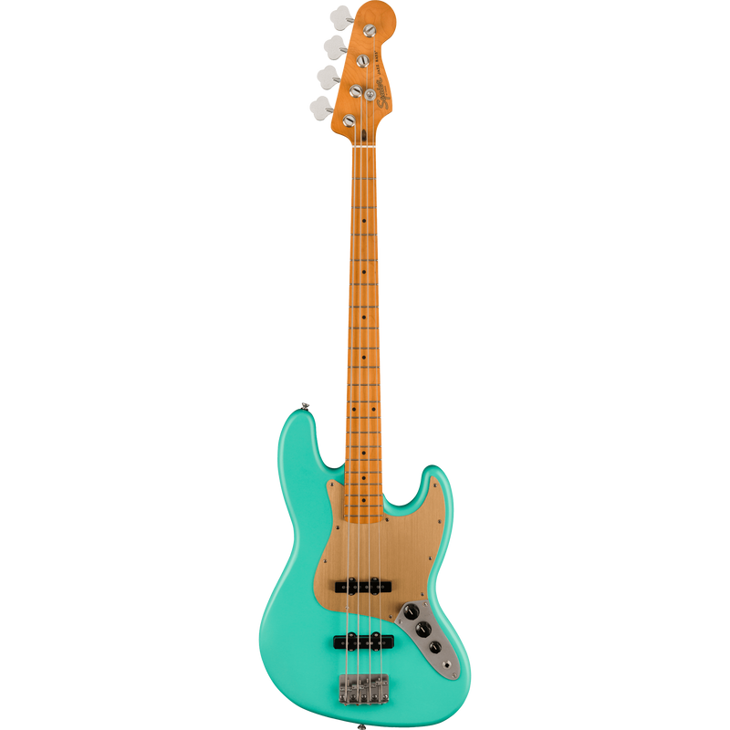 Squier 40th Anniversary Jazz Bass, Vintage Edition, Maple, Satin Seafoam Green