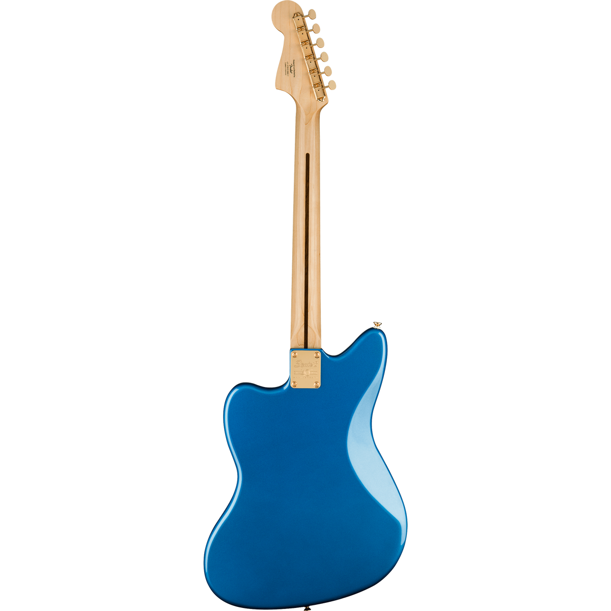 Squier 40th Anniversary Jazzmaster Electric Guitar, Laurel, Gold Edition, Lake Placid Blue