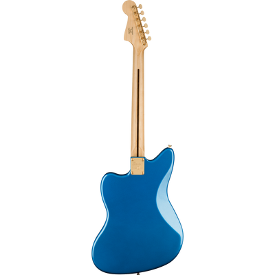 Squier 40th Anniversary Jazzmaster Electric Guitar, Laurel, Gold Edition, Lake Placid Blue