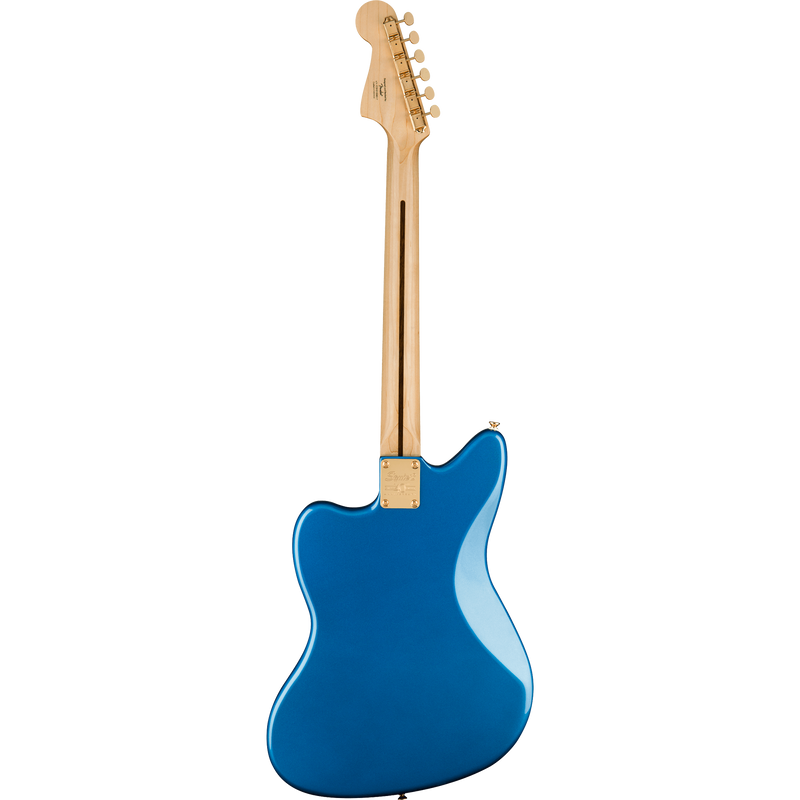 Squier 40th Anniversary Jazzmaster Electric Guitar, Laurel, Gold Edition, Lake Placid Blue