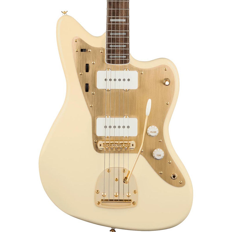 Squier 40th Anniversary Jazzmaster, Laurel, Gold Edition, Olympic White