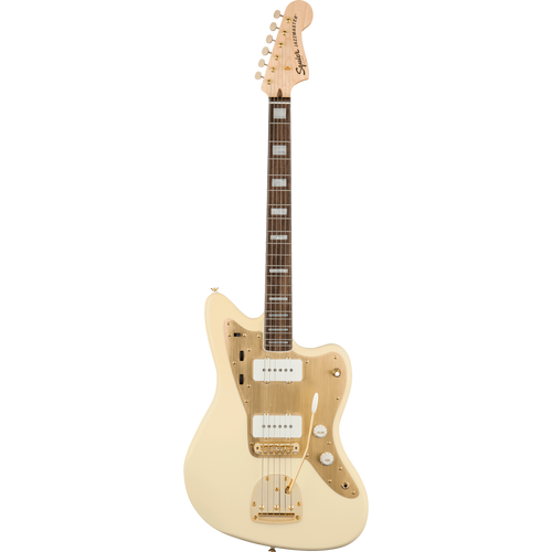 Squier 40th Anniversary Jazzmaster, Laurel, Gold Edition, Olympic Whit Squier 40th Anniversary Jazzmaster, Laurel, Gold Edition, Olympic Whit