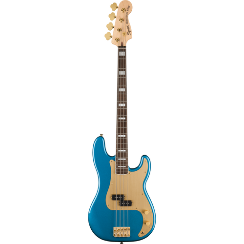 Squier 40th Anniversary Precision Bass, Laurel, Gold Edition, Lake Placid Blue