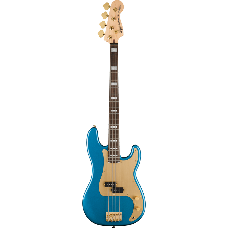 Squier 40th Anniversary Precision Bass, Laurel, Gold Edition, Lake Placid Blue