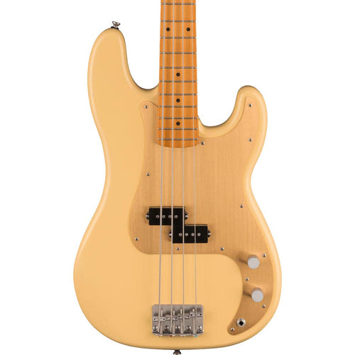 Squier 40th Anniversary Precision Bass, Vintage Edition, Maple, Satin Vintage Blonde