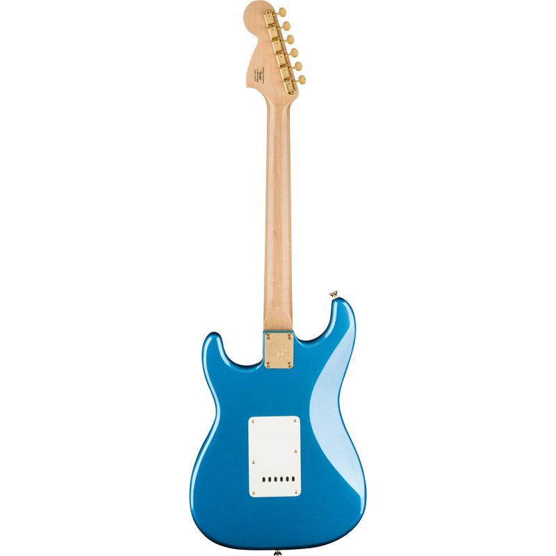 Squier 40th Anniversary Stratocaster Electric Guitar, Laurel, Gold Edition, Lake Placid Blue