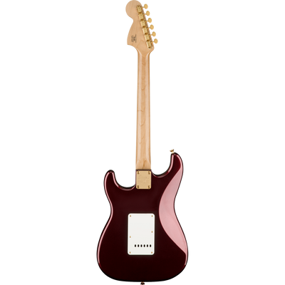 Squier 40th Anniversary Stratocaster Electric Guitar, Laurel, Gold Edition, Ruby Red Metallic