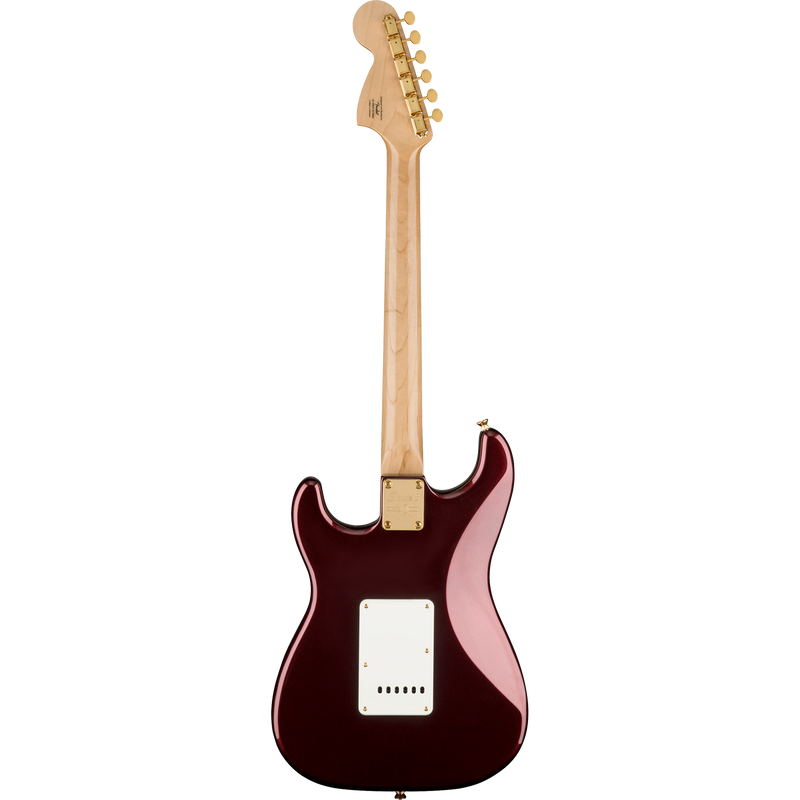 Squier 40th Anniversary Stratocaster Electric Guitar, Laurel, Gold Edition, Ruby Red Metallic