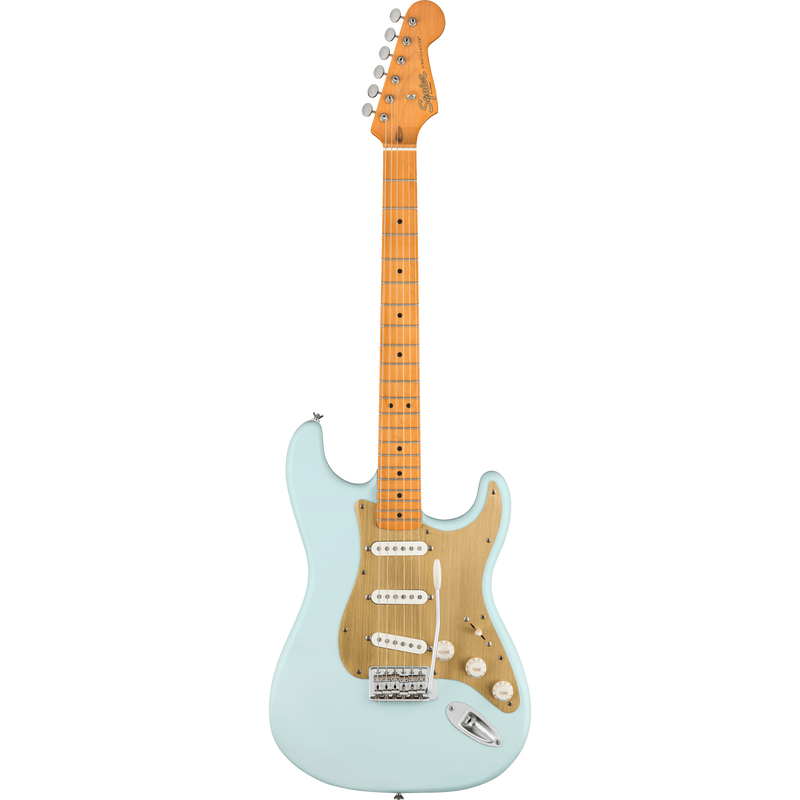 Squier 40th Anniversary Stratocaster, Vintage Edition, Maple, Satin Sonic Blue