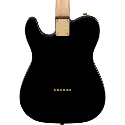Squier 40th Anniversary Telecaster Electric Guitar, Laurel, Gold Edition, Black