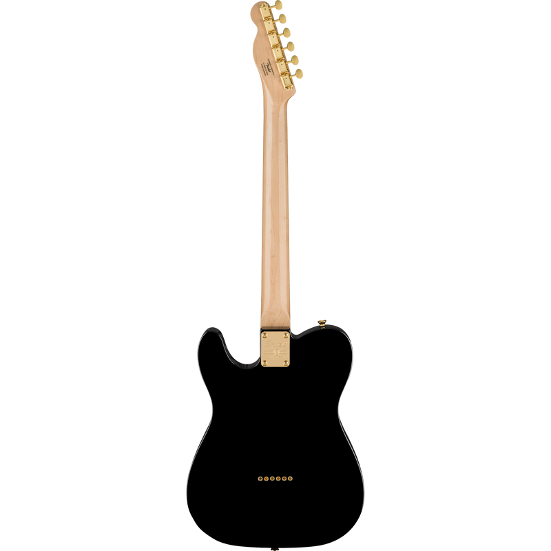 Squier 40th Anniversary Telecaster Electric Guitar, Laurel, Gold Edition, Black