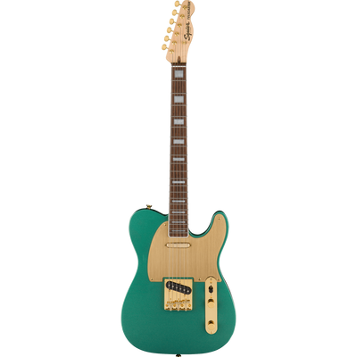 Squier 40th Anniversary Telecaster Electric Guitar, Laurel, Gold Edition, Sherwood Green Metallic