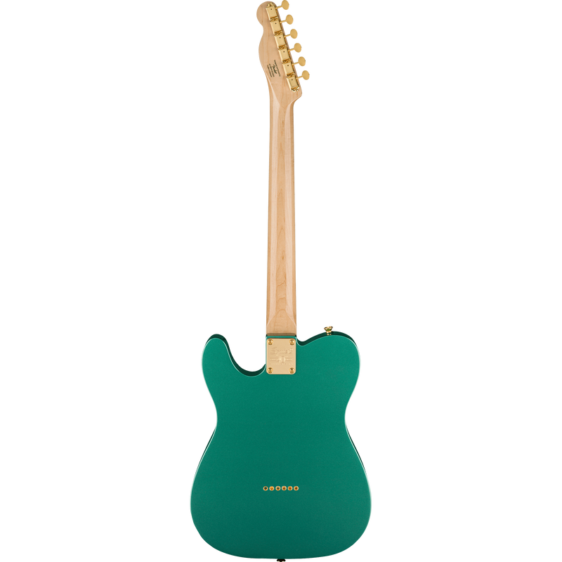 Squier 40th Anniversary Telecaster Electric Guitar, Laurel, Gold Edition, Sherwood Green Metallic