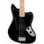 Squier Affinity Series Jaguar Electric Bass Guitar H Maple, Black Pickguard, Black