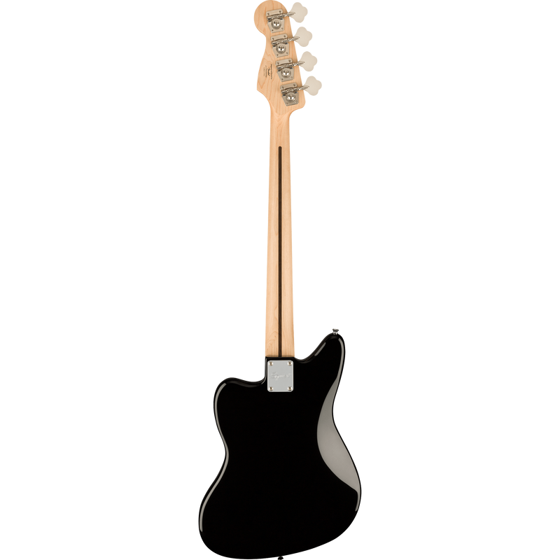Squier Affinity Series Jaguar Electric Bass Guitar H Maple, Black Pickguard, Black