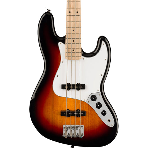 Squier Affinity Series Jazz Bass Maple, White Pickguard, 3 Color Sunbu