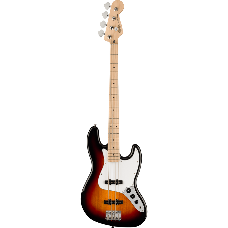Squier Affinity Series Jazz Bass Maple, White Pickguard, 3 Color Sunburst