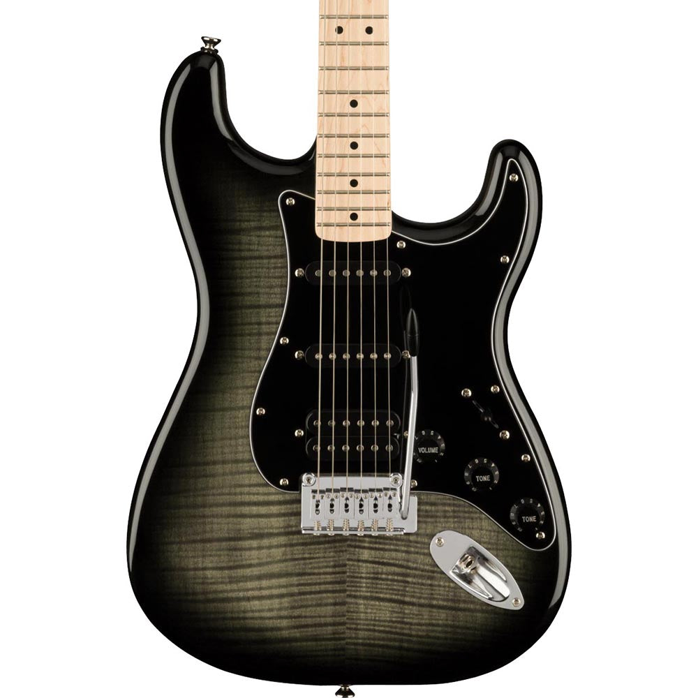 Squier Affinity Series Stratocaster FMT HSS Maple, Black Pickguard, Black Burst