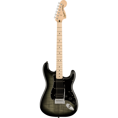 Squier Affinity Series Stratocaster FMT HSS Maple, Black Pickguard, Black Burst