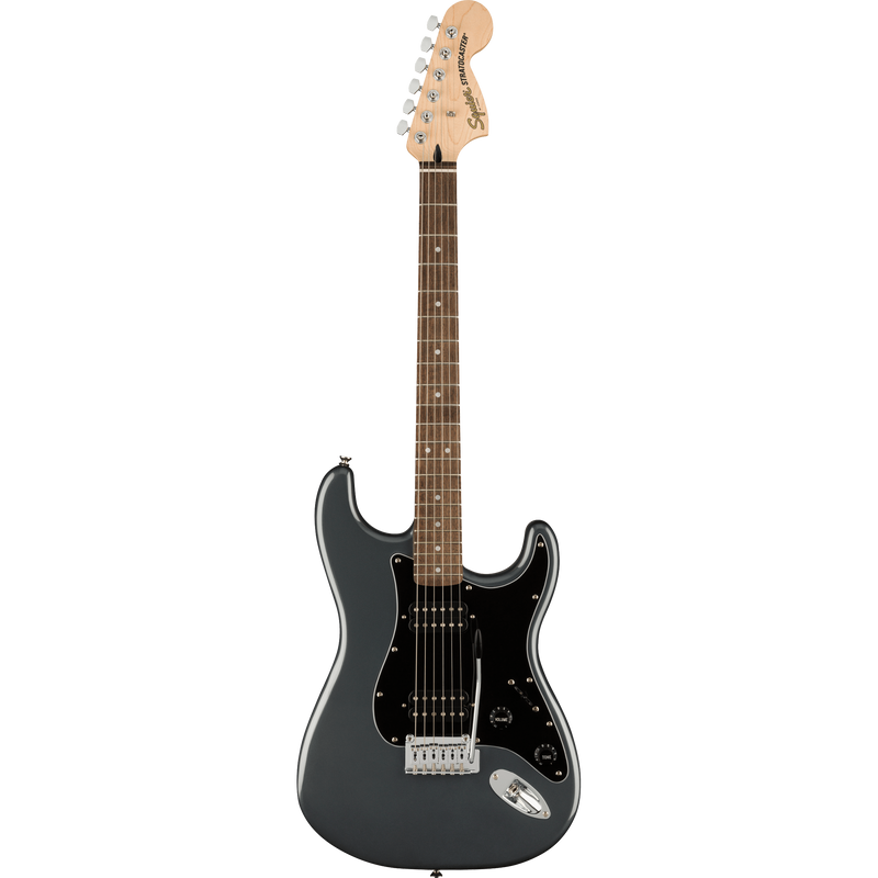 Squier Affinity Series Stratocaster HH Electric Guitar Laurel, Black Pickguard, Charcoal Frost Metallic