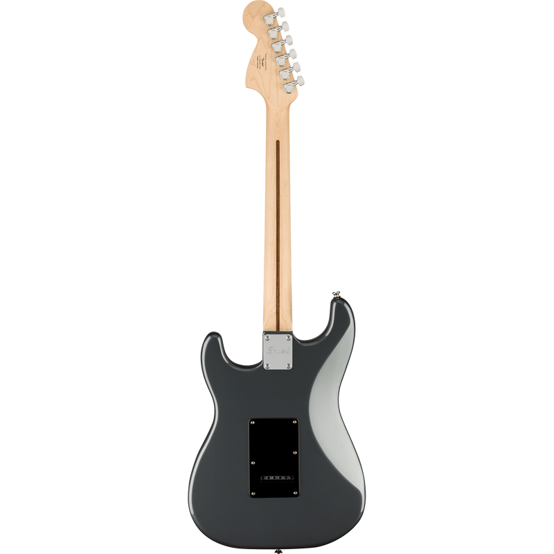 Squier Affinity Series Stratocaster HH Electric Guitar Laurel, Black Pickguard, Charcoal Frost Metallic