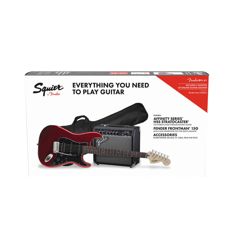 Squier Affinity Series Stratocaster HSS Pack - Candy Apple Red