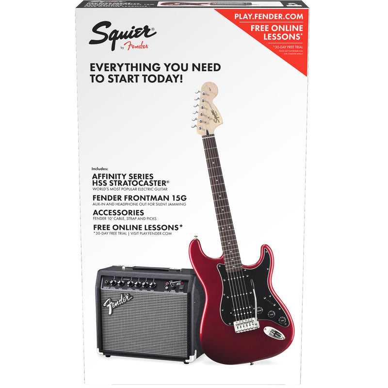 Squier Affinity Series Stratocaster HSS Pack - Candy Apple Red