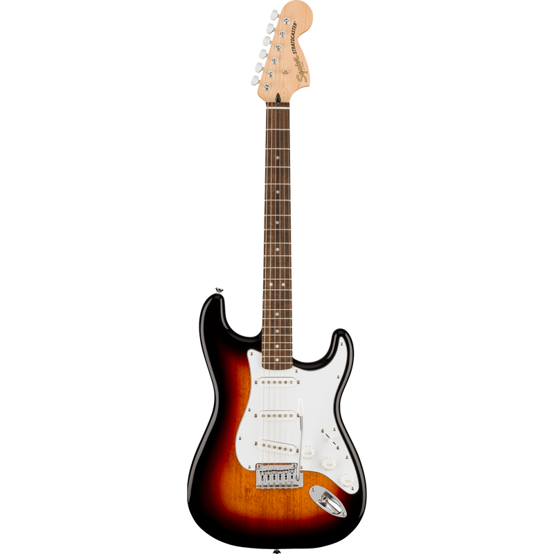 Squier Affinity Series Stratocaster Laurel, White Pickguard, 3 Color Sunburst