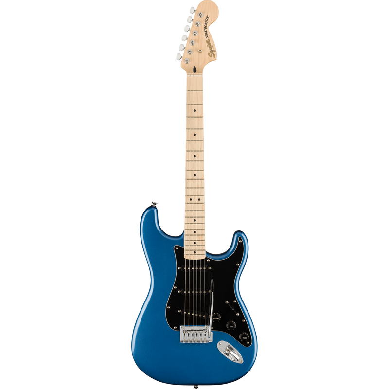 Squier Affinity Series Stratocaster Maple, Black Pickguard, Lake Placid Blue