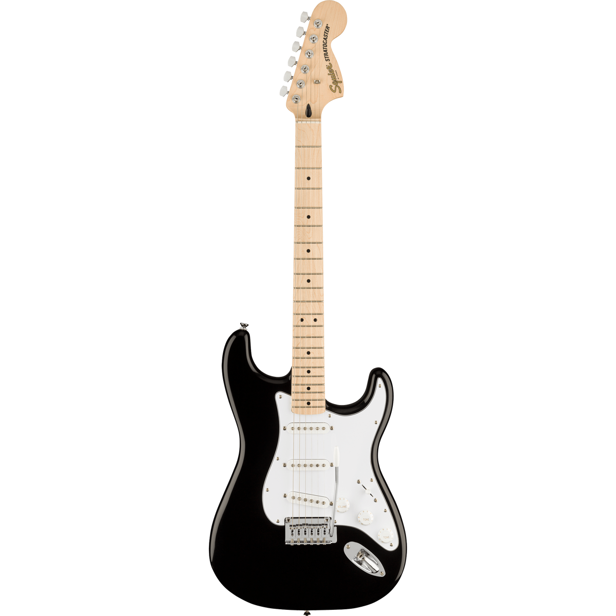 Squier Affinity Series Stratocaster Maple, White Pickguard, Black