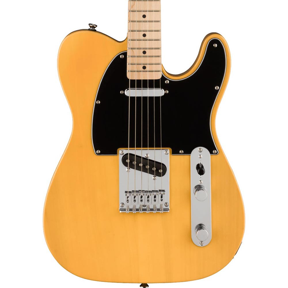 Squier Affinity Series Telecaster Electric Guitar Maple, Black Pickguard, Butterscotch Blonde