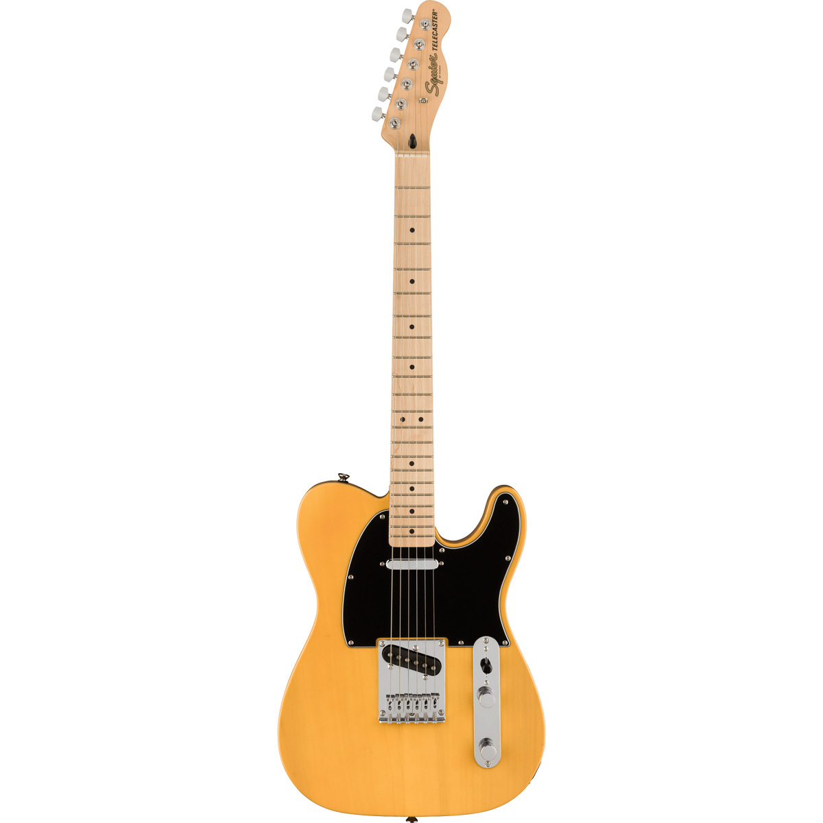 Squier Affinity Series Telecaster Electric Guitar Maple, Black Pickguard, Butterscotch Blonde