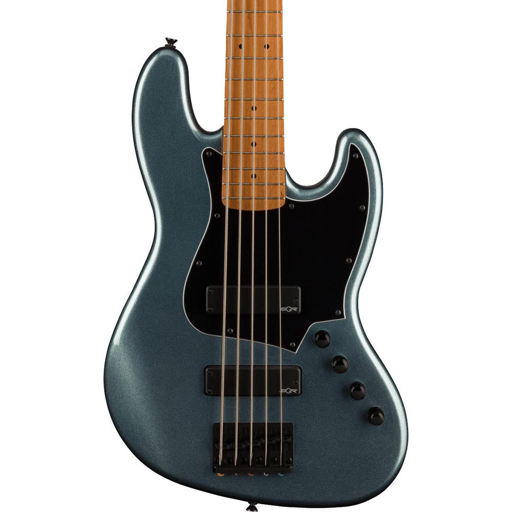 Squier Contemporary Active Jazz Bass HH V, Roasted, Maple, Gunmetal Metallic
