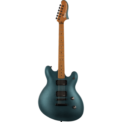 Squier Contemporary Active Starcaster Electric Guitar, Roasted, Maple, Gunmetal Metallic