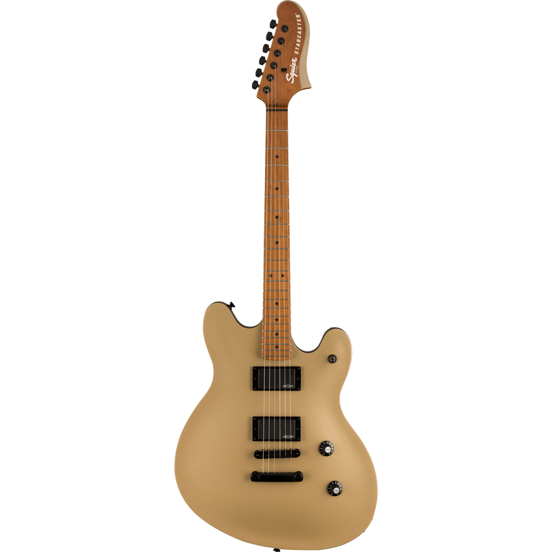 Squier Contemporary Active Starcaster Electric Guitar, Roasted Maple, Shoreline Gold