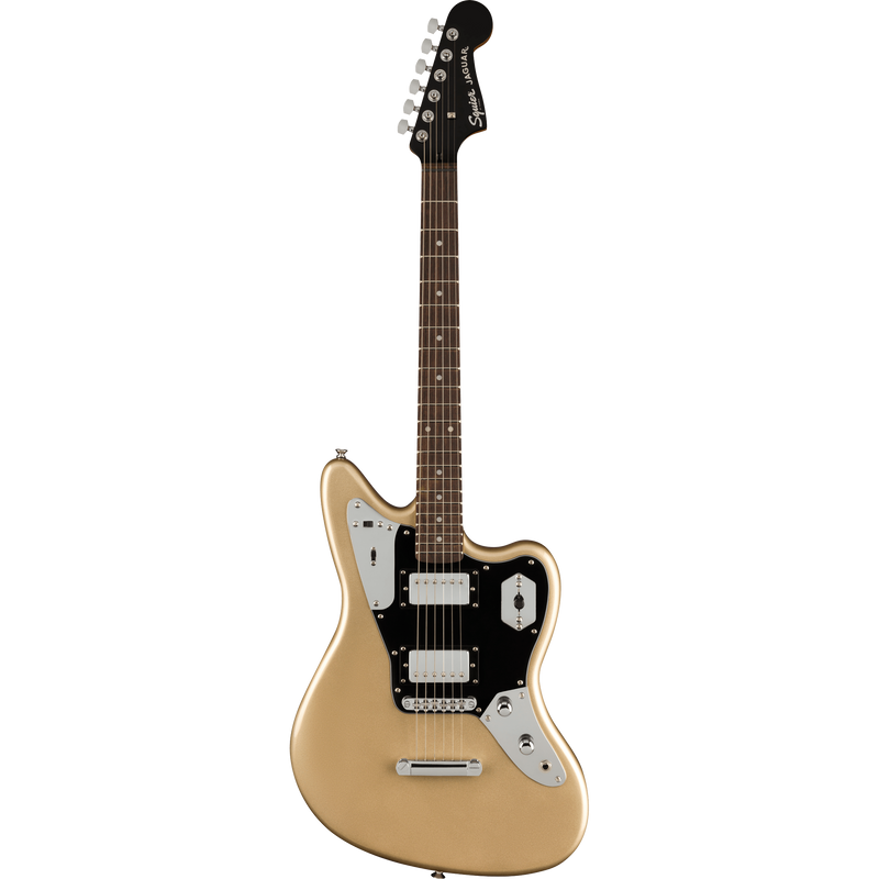 Squier Contemporary Jaguar HH ST Electric Guitar Laurel, Black Pickguard, Shoreline Gold