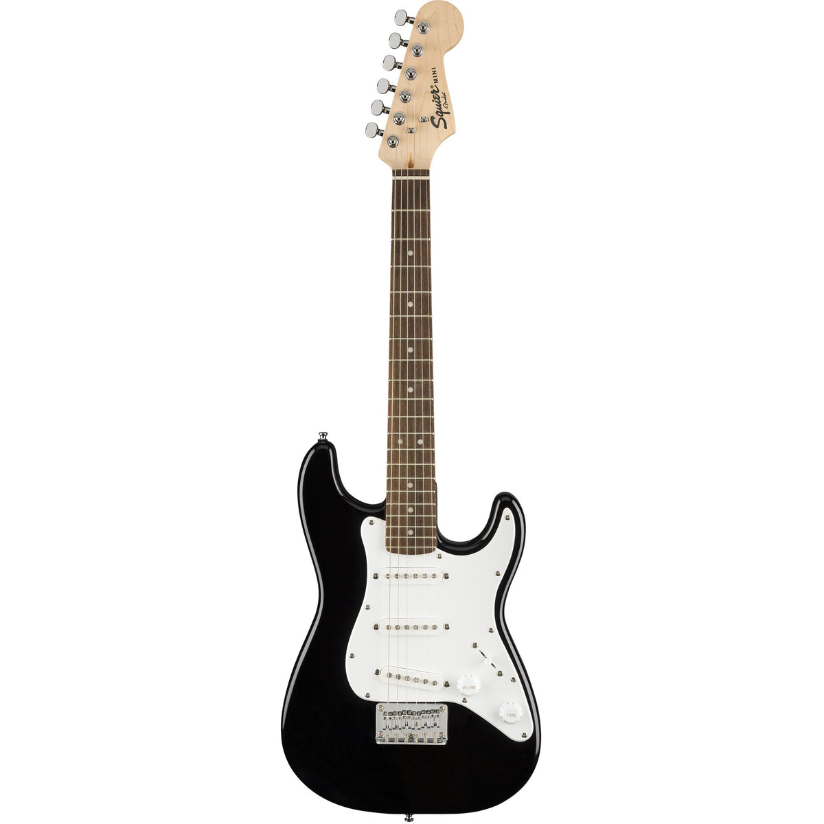 Squier Mini Stratocaster Electric Guitar, Laurel Fingerboard, Black
