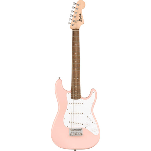 Squier Stratocaster ギター ピンク×ホワイト Squier Mini Stratocaster Laurel, White Pickguard Shell Pink