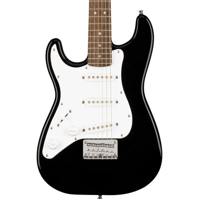 Squier Mini Stratocaster Left Handed Electric Guitar, Laurel Fingerboard, Black