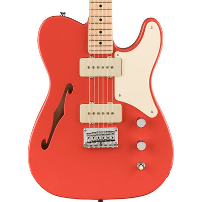 Squier Paranormal Cabronita Telecaster Thinline Maple, Parchment Pickguard, Fiesta Red