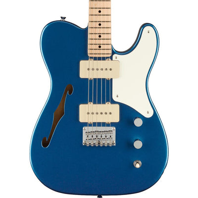 Squier Paranormal Cabronita Telecaster Thinline Electric Guitar, Maple, Parchment Pickguard, Lake Placid Blue