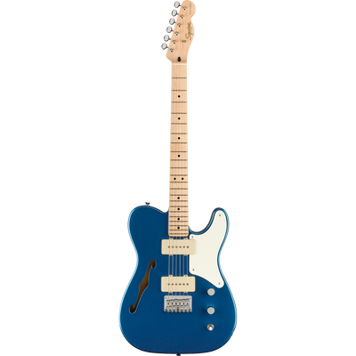 Squier Paranormal Cabronita Telecaster Thinline Electric Guitar, Maple, Parchment Pickguard, Lake Placid Blue